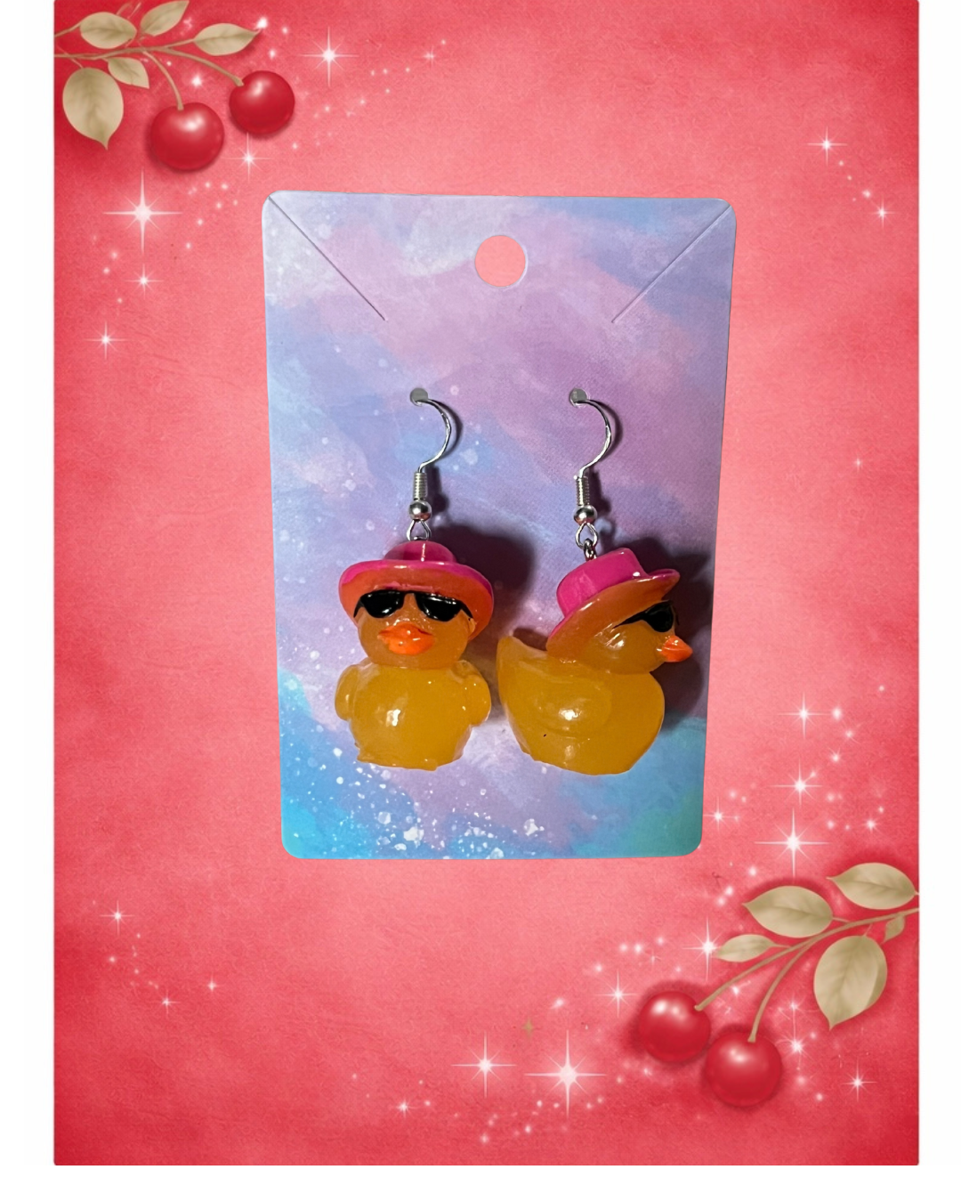 Cow Girl Duck Earrings