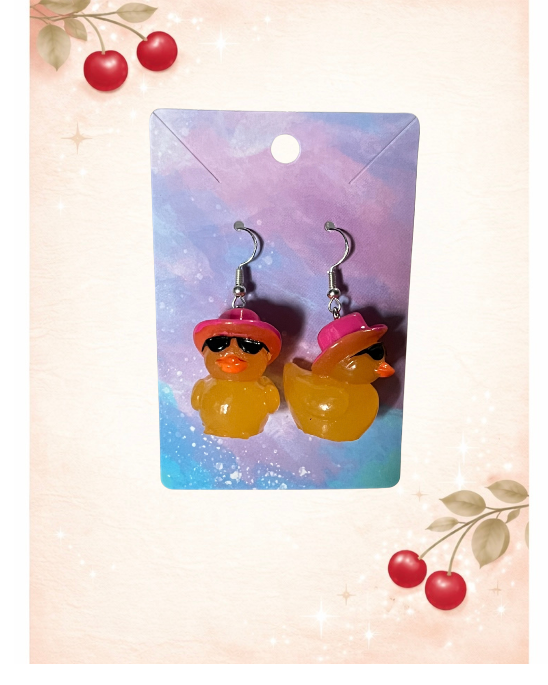 Cow Girl Duck Earrings